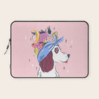 Spaniel with Fruit Hat Dog Illustration Laptop Sleeve Gallery Image 1