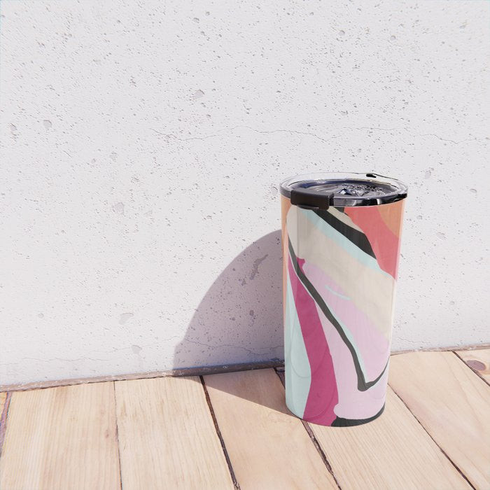 Abstract Art Sunset Girl 3 Travel Mug Gallery Image 4