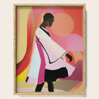Abstract Art Sunset Girl 3 Serving Tray Gallery Image 1