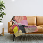 Abstract Art Sunset Girl 3 Throw Blanket Gallery Image 1
