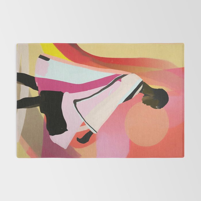 Abstract Art Sunset Girl 3 Rug Gallery Image 2