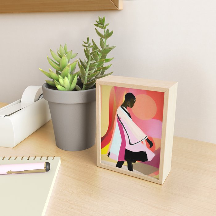 Abstract Art Sunset Girl 3 Mini Art Print Gallery Image 2