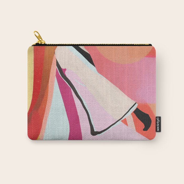 Abstract Art Sunset Girl 3 Carry All Pouch Gallery Image 1