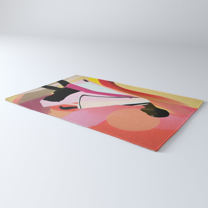 Abstract Art Sunset Girl 3 Rug Gallery Image 3