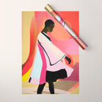 Abstract Art Sunset Girl 3 Wrapping Paper Gallery Image 1