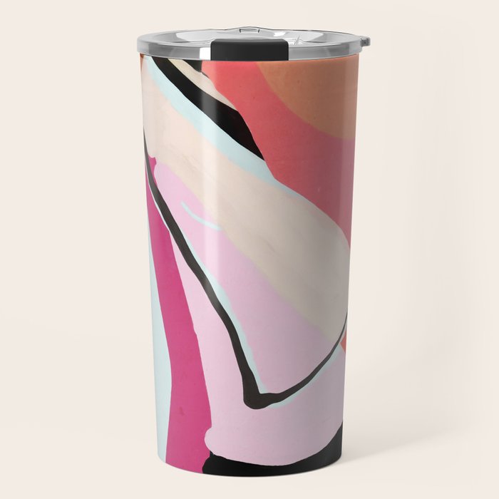 Abstract Art Sunset Girl 3 Travel Mug Gallery Image 1