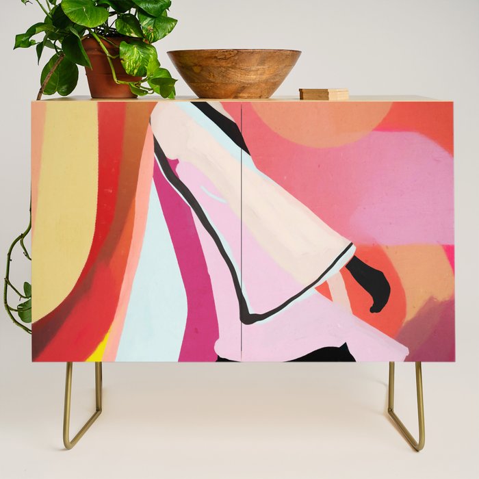 Abstract Art Sunset Girl 3 Credenza Gallery Image 1