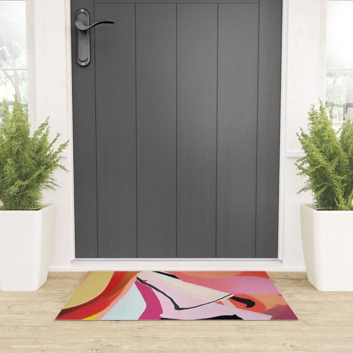 Abstract Art Sunset Girl 3 Welcome Mat Gallery Image 3