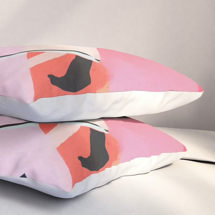 Abstract Art Sunset Girl 3 Pillow Sham Gallery Image 3