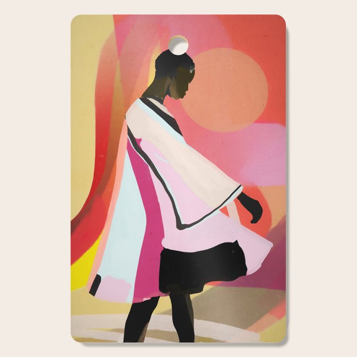 Abstract Art Sunset Girl 3 Cutting Board Gallery Image 1
