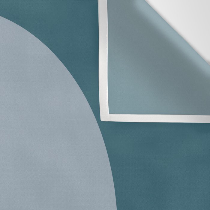 Dotted Half Half Minimalist Geometric in Blue and Clay Wall Tapestry Gallery Image 3