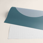 Dotted Half Half Minimalist Geometric in Blue and Clay Wrapping Paper Gallery Image 2