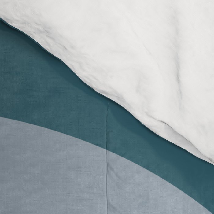 Dotted Half Half Minimalist Geometric in Blue and Clay Comforter Gallery Image 4