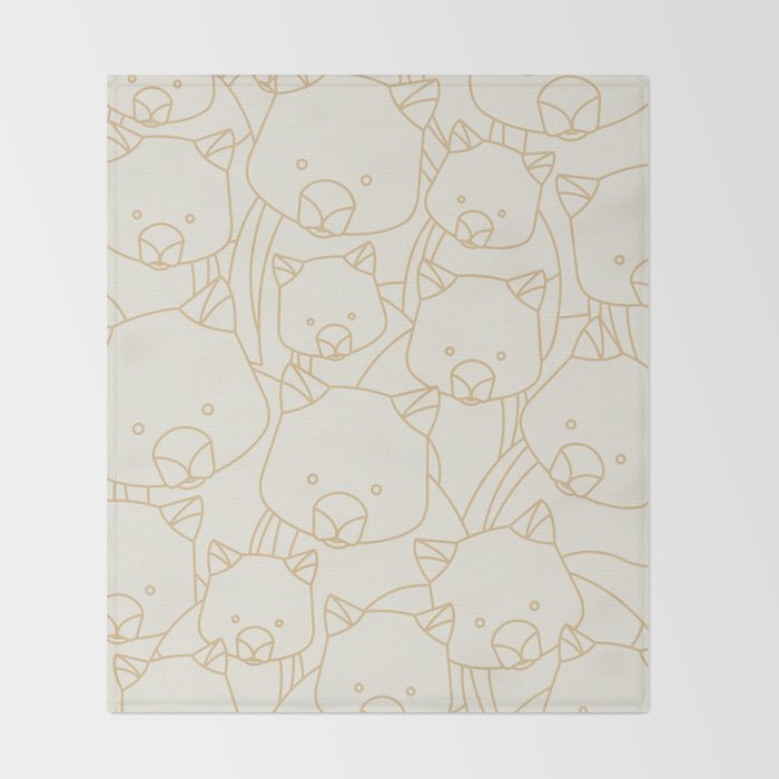 Minimalist Wombat Throw Blanket Gallery Image 2