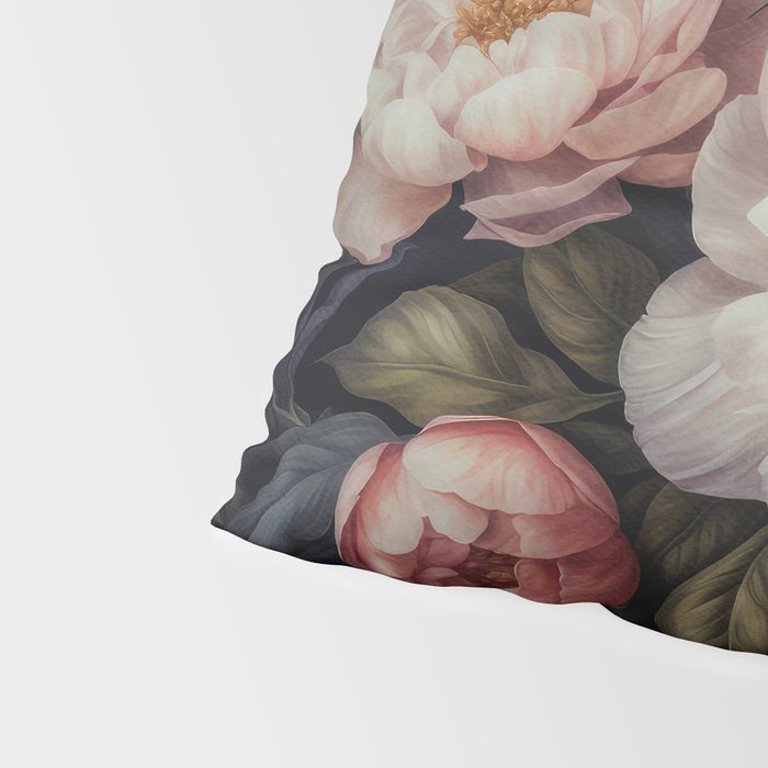Moody Vintage Dark Baroque Florals  Pillow Sham Gallery Image 4