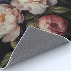 Moody Vintage Dark Baroque Florals  Rug Gallery Image 4