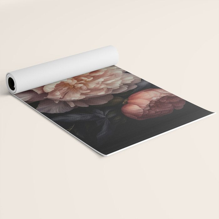 Moody Vintage Dark Baroque Florals  Yoga Mat Gallery Image 2