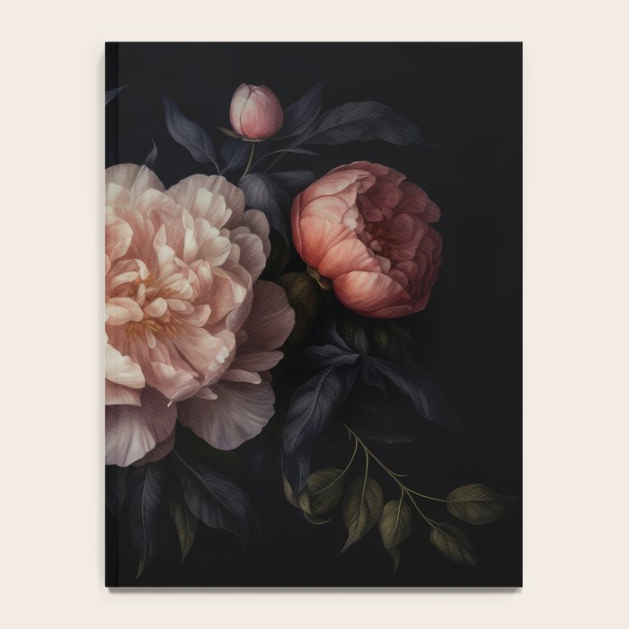 Moody Vintage Dark Baroque Florals  Notebook Gallery Image 4