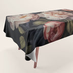 Moody Vintage Dark Baroque Florals  Tablecloth Gallery Image 1