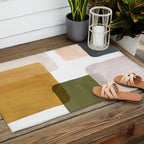 Multicolor abstract shapes Outdoor Rug Gallery Image 2