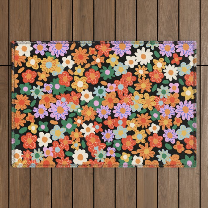 Sunday flowers Outdoor Rug Gallery Image 1