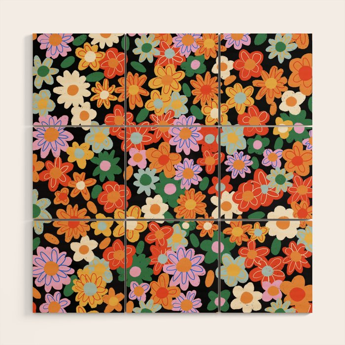 Sunday flowers Wood Wall Art Gallery Image 1