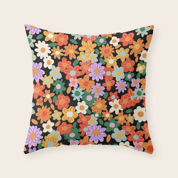 Sunday flowers Throw Pillow Gallery Image 6