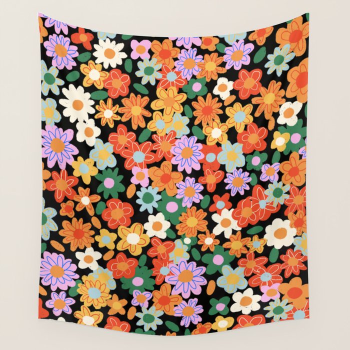 Sunday flowers Wall Tapestry Gallery Image 1