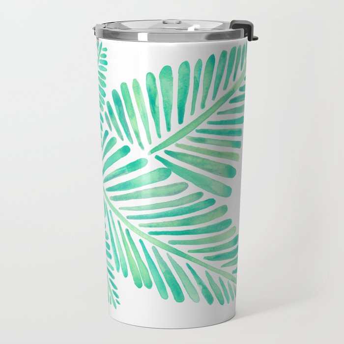 Tropical Banana Leaves - Mint Palette Travel Mug Gallery Image 2