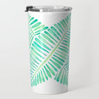 Tropical Banana Leaves - Mint Palette Travel Mug Gallery Image 3
