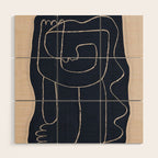 Abstract line art Figure Wood Wall Art Gallery Image 1