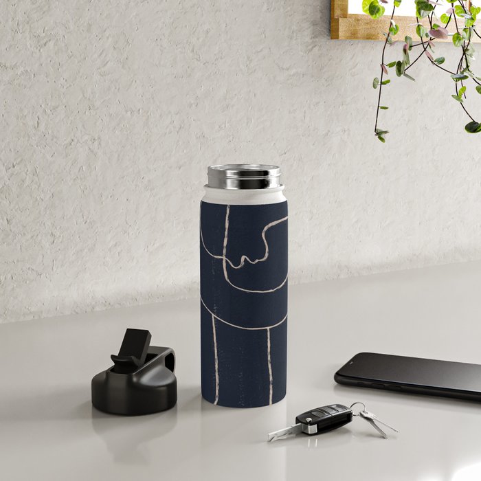 Abstract line art Figure Water Bottle Gallery Image 4