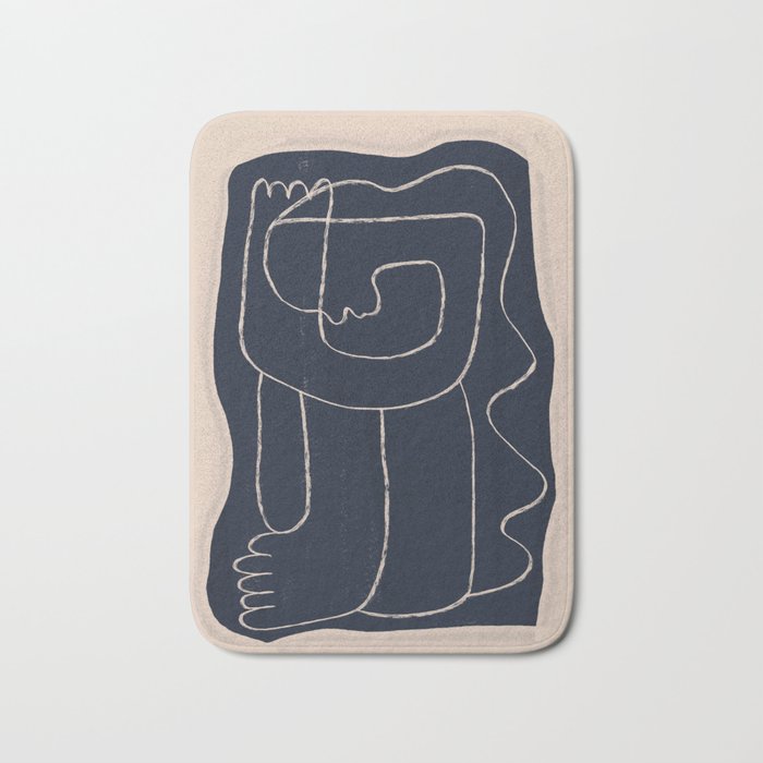 Abstract line art Figure Bath Mat Gallery Image 1