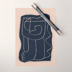 Abstract line art Figure Wrapping Paper Gallery Image 1