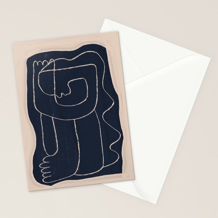 Abstract line art Figure Stationery Card Gallery Image 2