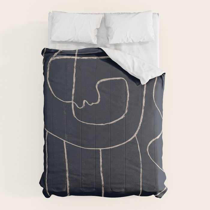 Abstract line art Figure Comforter Gallery Image 1