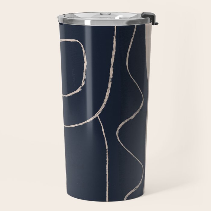 Abstract line art Figure Travel Mug Gallery Image 2