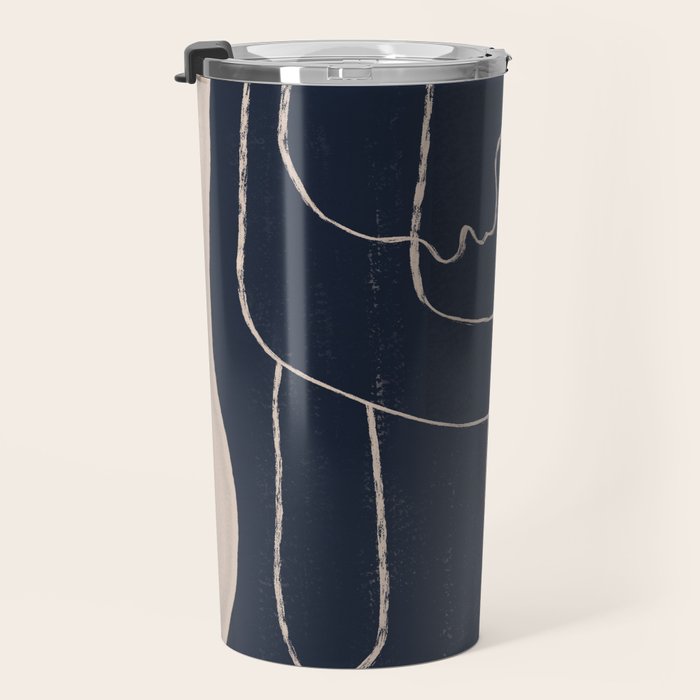 Abstract line art Figure Travel Mug Gallery Image 3
