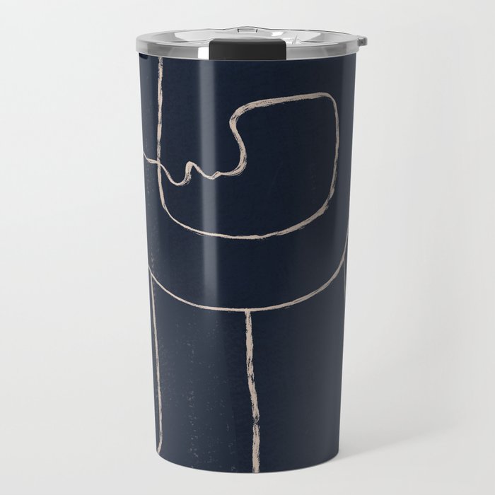 Abstract line art Figure Travel Mug Gallery Image 1
