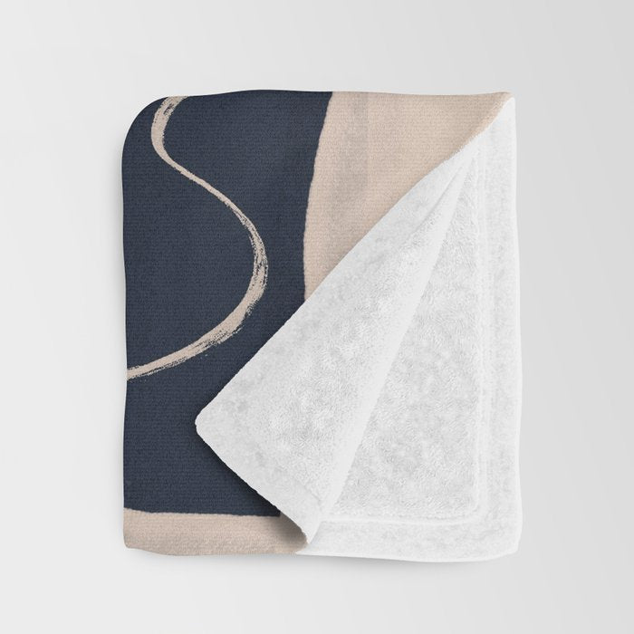 Abstract line art Figure Throw Blanket Gallery Image 3
