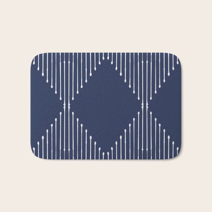 Geo (Navy) Bath Mat Gallery Image 1