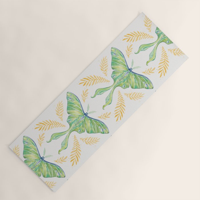 Watercolor Luna Moth Yoga Mat Gallery Image 1
