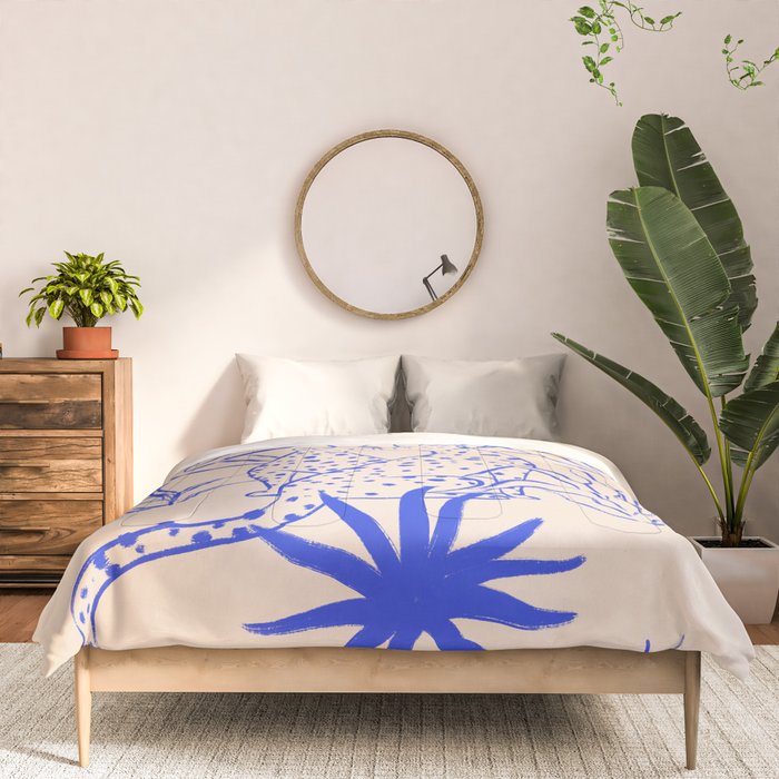 Cheetah Crush lines (cobalt) Comforter Gallery Image 3
