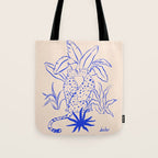 Cheetah Crush lines (cobalt) Tote Bag Gallery Image 1