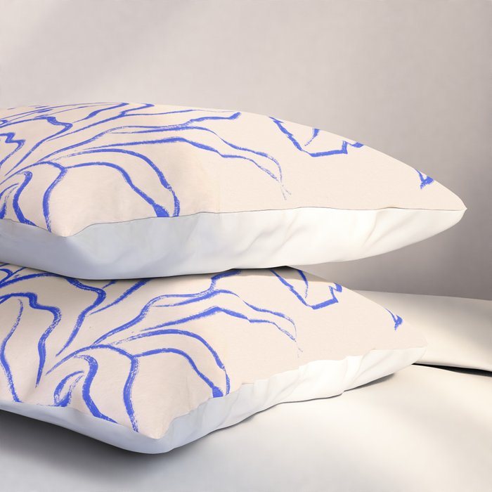 Cheetah Crush lines (cobalt) Pillow Sham Gallery Image 3