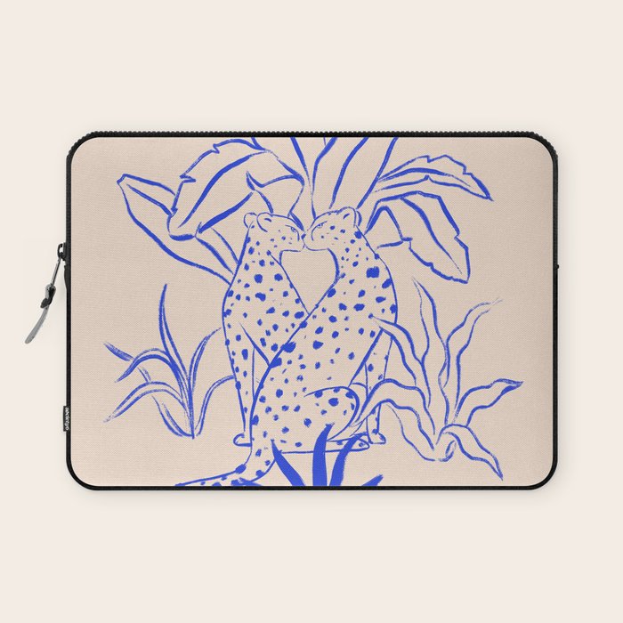 Cheetah Crush lines (cobalt) Laptop Sleeve Gallery Image 1