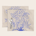 Cheetah Crush lines (cobalt) Placemat Gallery Image 1