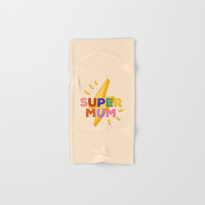 Retro Super Mum  Bath Towel Gallery Image 1