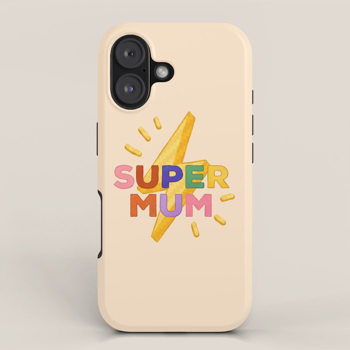 Retro Super Mum  iPhone Case Gallery Image 1
