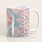 Marine Green Spiral Star Kazak Handmade Persian Rug Coffee Mug Gallery Image 1
